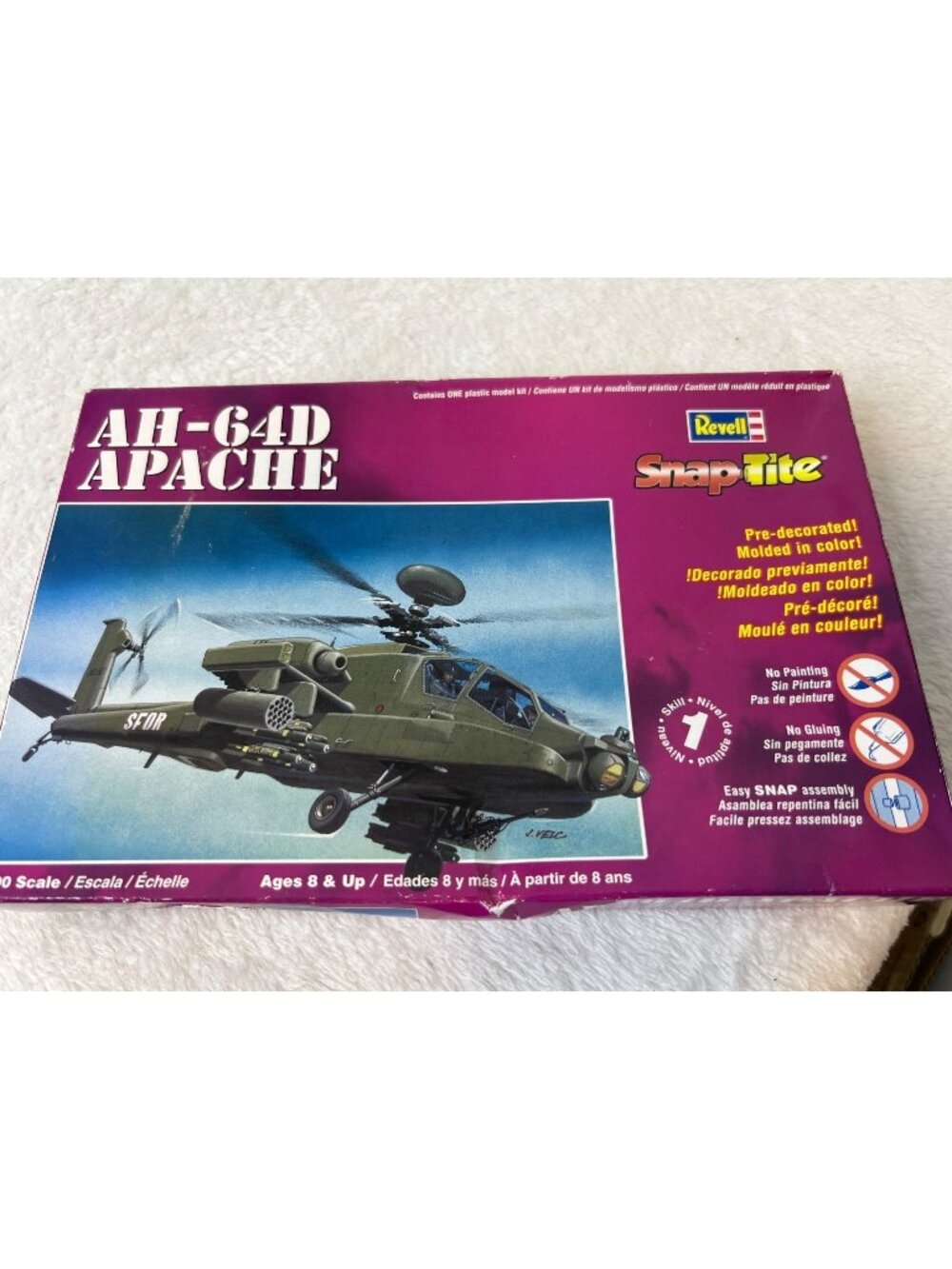 Revell SnapTite AH -64D Apache BRAND NEW Model Kit Damaged box